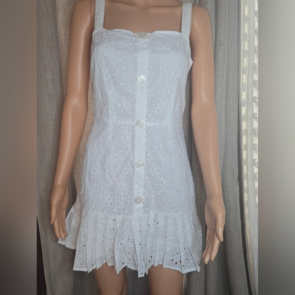 Alexis for Target Eyelet Sleeveless Pleated Dress Xs